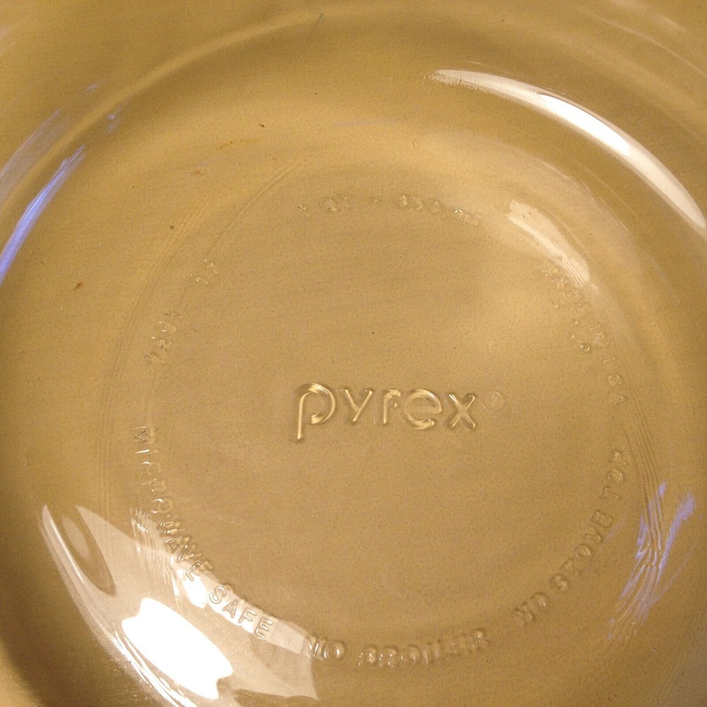 Vintage Pyrex 7201 Clear Glass 4 Cup Mixing Storage Bowl Clear 1 Quart Nice USA - Picture 10 of 11